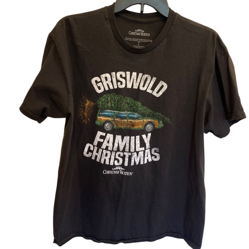 National Lampoons Christmas Vacation Griswold Family Christmas T-Shirt Black L C - Picture 3 of 4